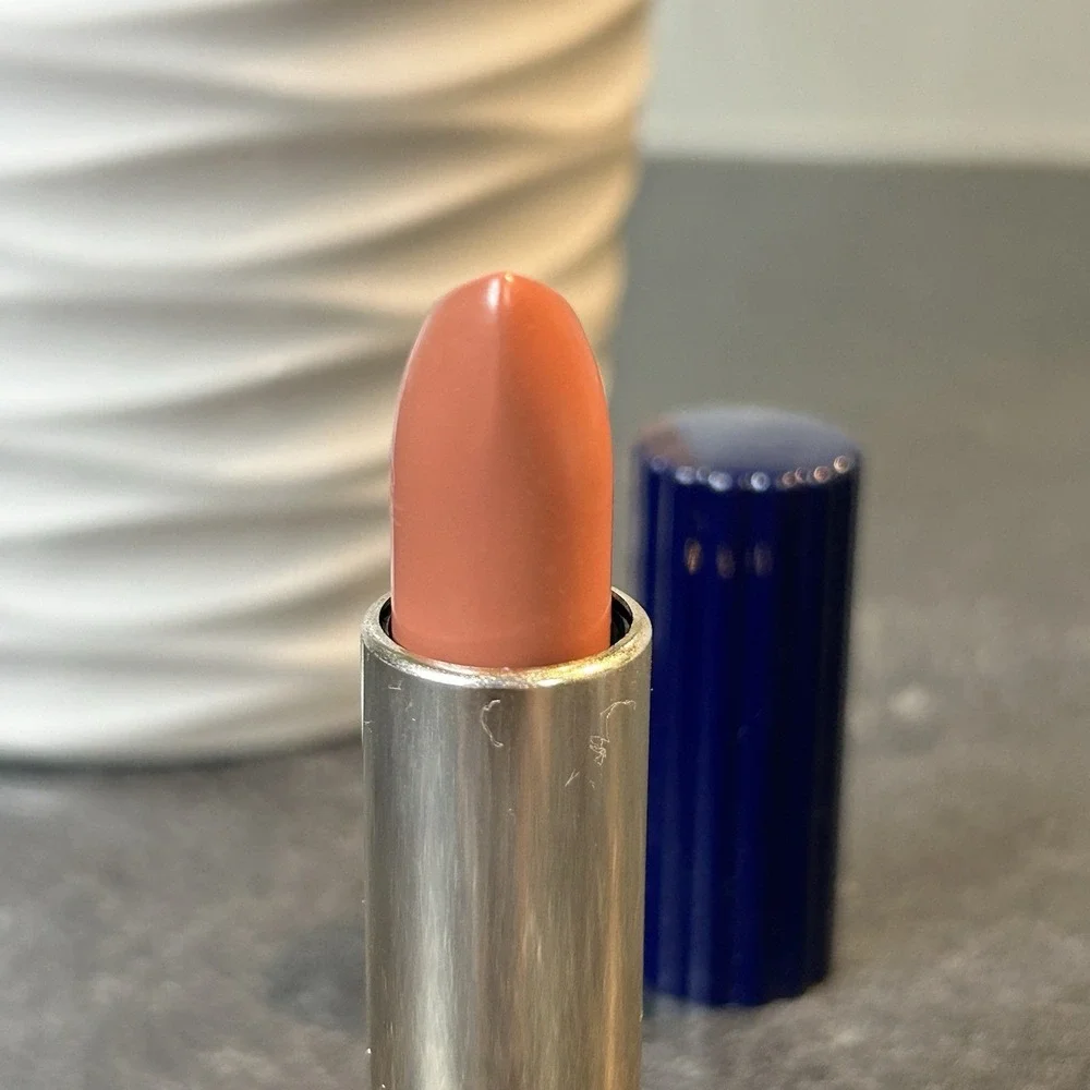 Vintage Estee Lauder All Day‎ Lipstick SPICED ROSE Blue RIbbed Tube HTF